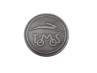 Sticker Tomos logo round 50mm RealMetal® silver  thumb extra